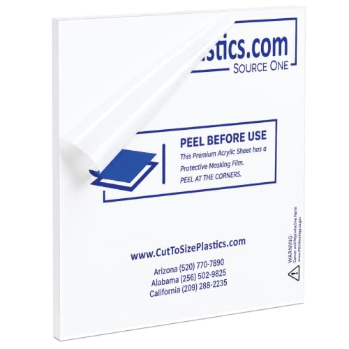 Premium 1/4 Clear Acrylic PlexiGlass Sheet (6" X 8") - size: 6" X 8"