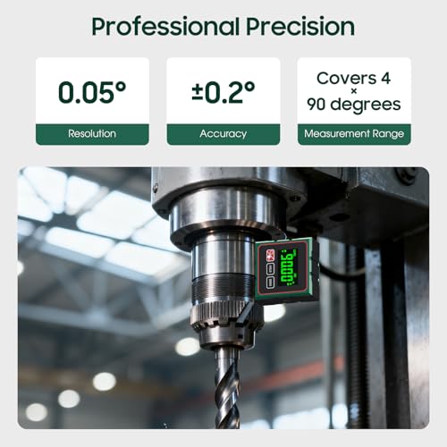 Digital Angle Finder Magnetic Digital Level with Laser Angle Gauge for Table Saw&Woodworking, LCD Display Level Box Measuring Tool, Electronic Laser Backlight Inclinometer for Construction, Machinery