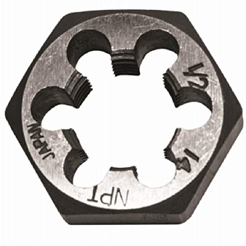 Century Drill & Tool 98307 Hexagon Pipe Die, 1/2-14 NPT - size: 1/2-14 NPT
