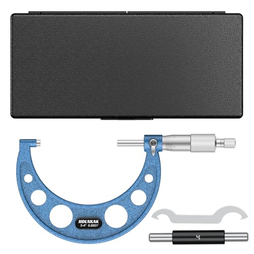 HDLNKAK Outside Micrometer 3-4", 0.0001" Graduation Micrometer Set - color: 1 piece set 3-4”
