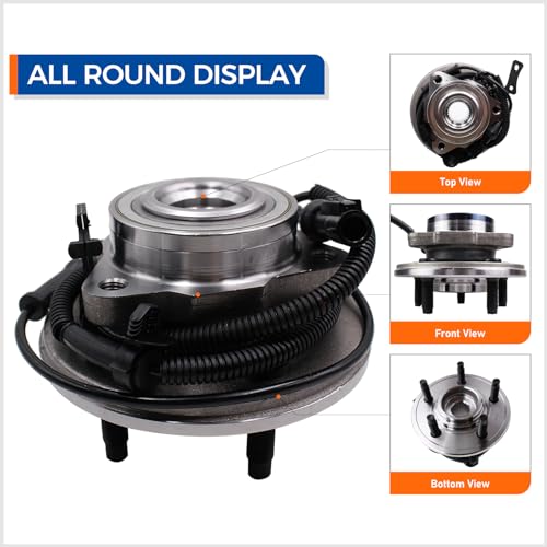 MACEL 515078 Set of 2 Front Wheel Hub Bearing Assembly Compatible with Ford Explorer 2006-2010, Ford Explorer Sport Trac 2007-2010, Mercury Mountaineer, 5 Lugs W/ABS