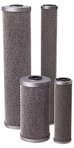 Pentair Pentek FloPlus-10 Carbon Block Water Filter, 10-Inch Under Sink Molded Cartridge, NSF 53 Cyst Reduction, 9.75" x 2.88", 0.5 Micron, Low Pressure Drop - style: 10" x 2.5"