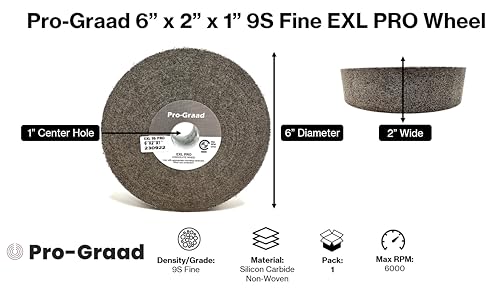 EXL PRO Deburring Wheel 6" x 2" x 1", 9S Fine, 94906 - style: 6" x 2" x 1"