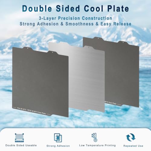 Bambu lab A1mini Cold Build Plate184x184mm, PLA 25-45°C,PETG 40-60°C - color: Cool Plate Grey, size: 184x184mm
