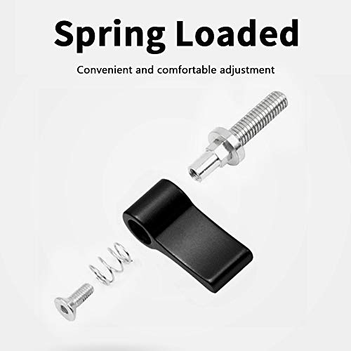 SPEEDWOX 2 Pcs M4 20mm Screw with Handle Thumb Screw Male Threading Rotating Knob Adjustable Thumb Lever Screw Rotating Knob Adjustable Thumb Lever Screw Rotating Knob with Single Wing(Black) - color: Black, size: M4*20