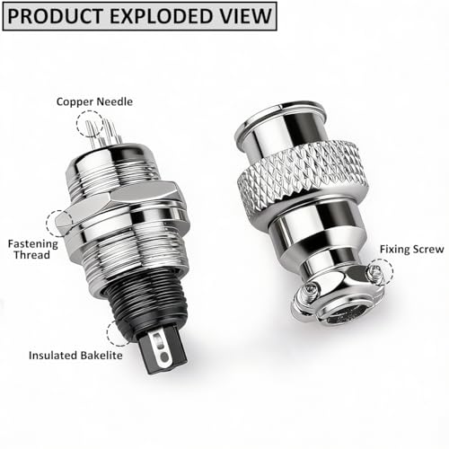 Clyxgs 3-Core Aviation Plug Connector Male Female 12mm Panel Mount Metal Wire Adapter Waterproof Cap 10PCS - style: GX12-3-10