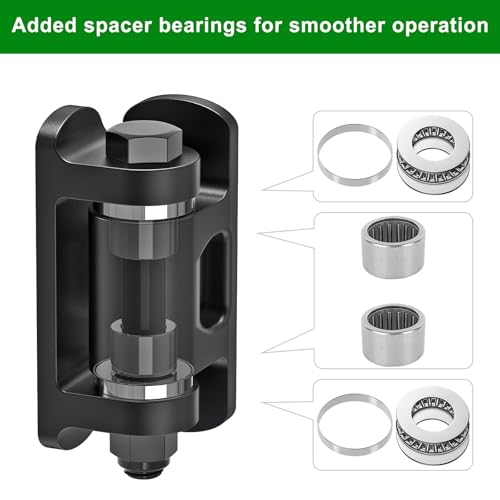 Insaga Heavy Duty Gate Hinges 6mm Carbon Steel Weld-On Door Hinges with Black Oxide Finish, Built-in Bushings Bearings & Anti-Loose Nuts for Secure & Smooth (Weld hinge-90° Open-2Pcs) - color: Black