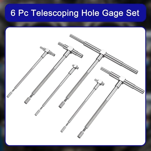 HDLNKAK 0-1" Outside Micrometer + 6 Pack Telescoping Gage Set + Digital Vernier Caliper (Green), 6 Inch Caliper Tool for House, Alloy Precision Micrometer, Machinist Toolhold/DIY,
