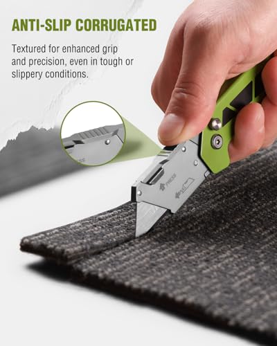 WORKPRO Box Cutter, Utility Knife, Green - color: Green