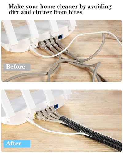1/2 Inch Wire Loom Split Tubing - 16.5ft Cord Protector Electric Wires Covers, Automotive Wire Flexible Conduit, Plastic Wire Cover - size: 1/2"-16.5ft
