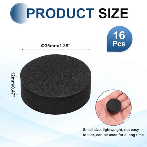 MECCANIXITY Single Sided Speaker Isolation Pads 35mmx12mm Round Black - size: 35mmx12mm