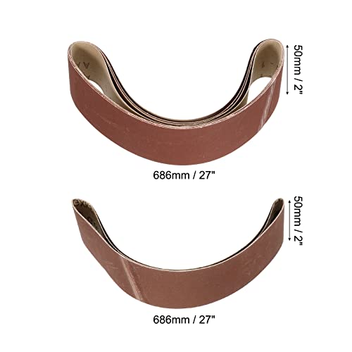 uxcell 2-inch x 27-inch(50mm x 686mm) Sanding Belt 800 Grit 1000 Grit Aluminum Oxide 6pcs