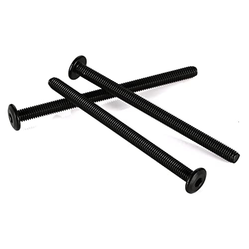 1/4-20 x 1-1/2" Flat Head Socket Head Screw Furniture Bolts Countersunk Connector Screws, Stainless Steel 18-8 (304), Black Oxide, Fully Threaded, 25 PCS - size: 1/4-20 x 1-1/2"