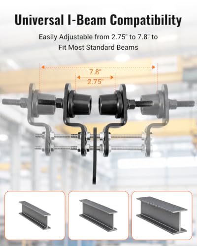 I-Beam Cable Trolley Festoon, Adjustable Wire Rope Carrier for Crane Track