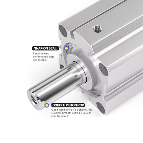 TAILONZ PNEUMATIC 50mm Bore 50mm Stroke Pneumatic Small Thin Cylinder Aluminum Pneumatic Air Cylinder SDA50-50 - size: Bore:50mm Stroke:50MM