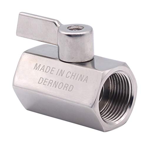 DERNORD 3/4 Inch NPT Ball Valve Female&Female with Stainless Steel Handle (Pack of 2) - size: 3/4 Inch, style: Pack of 2