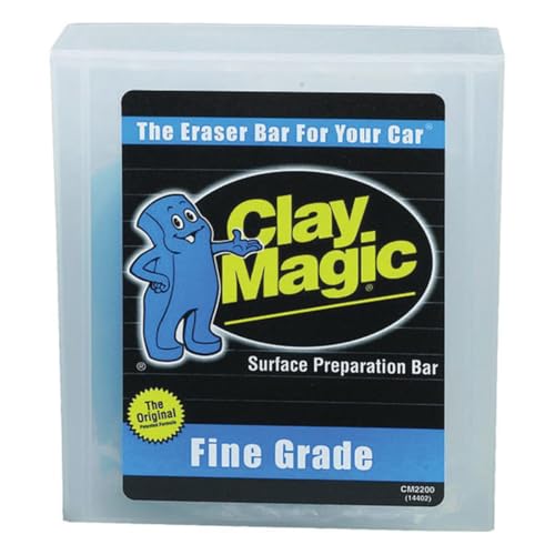 Auto Magic Clay Magic - Blue Clay Bar for Glass, Chrome, Fiberglass & More - Fine Grade - 200 Grams