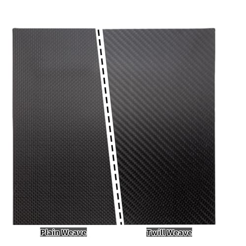 3K Carbon Fiber Sheet 200x300x2.0mm, Glossy Finish, Plain Weave Panel, Extra Thick Carbon Plate for CNC, Automotive, Aerospace, DIY, Waterproof Use (P-PW-L-2030-2) - color: Plain Weave Glossy Finish, size: 200×300×2.0mm
