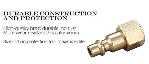 Air Hose Fittings & Coupler Female Plug, 1/4-Inch NPT - size: 1/4 inch NPT Female Plug, 2 Piece