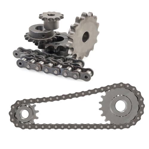 uxcell 2 Pcs #35 Chain Roller Sprocket 1/2" Bore, 13 Tooth C45 Carbon Steel ANSI #35 Roller Sprocket Round Hole with Set Screws for ISO 06C Chain - size: 1/2" Bore 13 Tooth (#35 Chain)