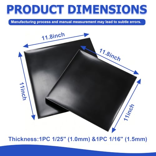 Neoprene Rubber Sheet, Rubber Gasket Material 1mm&1.4mmx11.8 x11