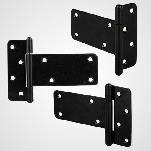 2 Pack 5” Heavy Duty Gate Hinges,260 Lbs Capacity Black Door Hinges - size: 5 inches - 2 Pack