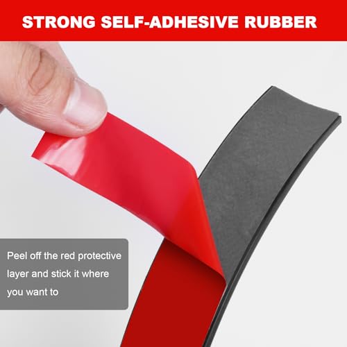 Storystore Adhesive-Backed Neoprene Rubber Strip, 1" W x 1/8" T x 10' L - size: 1" Wide x 1/8" Thick x 10' Long