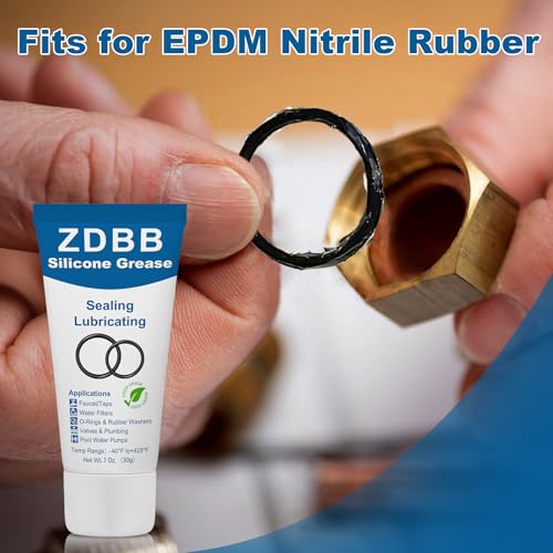 ZDBB Faucet O-Rings Grease Silicone Lubricant Pool Lube Tube for O Ring Rubber Washers Water Filter Pump Gaskets Cartridges Valves Pressure Plugs Seals,1 oz 1-Pack - color: Grease for O Rings, size: 1-Pack