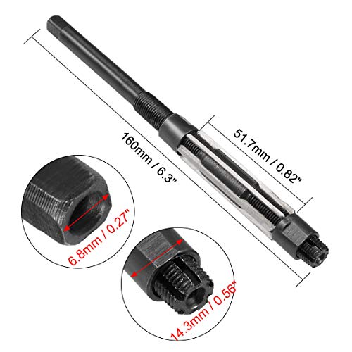 uxcell Adjustable Hand Reamer 13.75-15.25mm High Speed Steel H8 6 Straight Flutes Milling Cutter Tool Metric Reaming Drill Bit for Metal - size: 13.75-15.25mm