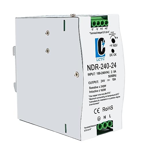 240W Power Supply;120v to 24v Power Supply 10amp (Input:100-240VAC,Output:24VDC,50/60HZ);PFC Function;Power Supply Switch Switching Converter