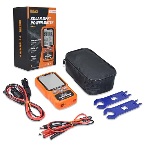 ZIBOO FT-2000W Solar Panel Tester MPPT Meter - 2000W Max Power, 150V/35A PV Module Tester for Voc/Isc, Open Circuit Voltage & Short Circuit Current, with Backlight & Data Hold - color: FT-2000W