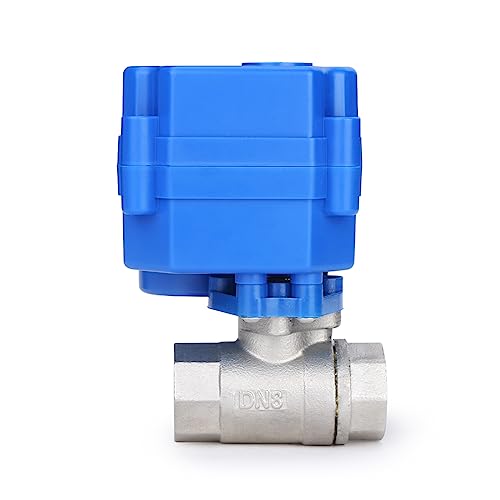 U.S. Solid - Motorized Ball Valve- 1/4 In NSF Certified 304SS Ball Valve with Full Port, 9-24V DC and 2 Wire Reverse Polarity - size: 1/4 inch