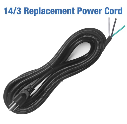 10ft 14 Gauge 3 Prong Heavy Duty Replacement Power Supply Cord Cable 110V 115V 120V Pigtail for Universal AC Appliance, NEMA 5-15 Plug US SJT 14AWG (15A) - size: 15A