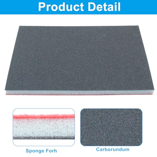 800 Grit Sanding Sponge, 4" x 3", 20Pcs - style: 800 Grit