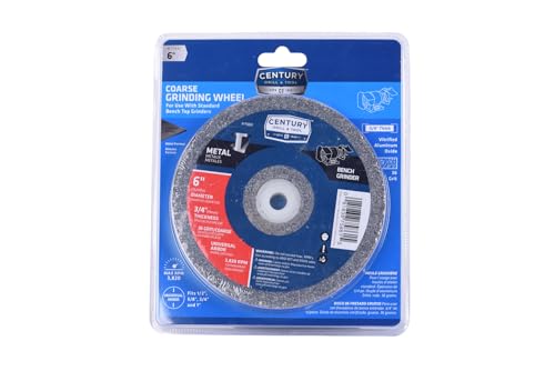 Century Drill & Tool 75861 Bench Grinding Wheel, 6", Grit: Coarse - size: 6-Inch Coarse