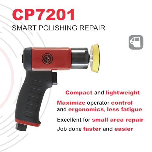 Chicago Pneumatic CP7201P - Kit - 3 Inch (75 mm) Air Polisher, Pistol Handle, Hook & Loop - 2,500 RPM - style: Kit (2500 RPM)