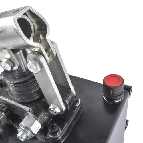 Double Acting Hydraulic Hand Pump with 5 Quart Tank, 1.5 CID, 3600 PSI - size: 5 QTs, 1.5CID