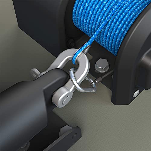 Camco TRAC Outdoors AnchorZone 20 Electric Anchor Winch | Features a High-Efficiency 12-Volt DC All-Steel Gear Motor & Includes 100-Ft of Pre-Wound Braided Rope | Max Anchor Capacity of 20lbs (69000)