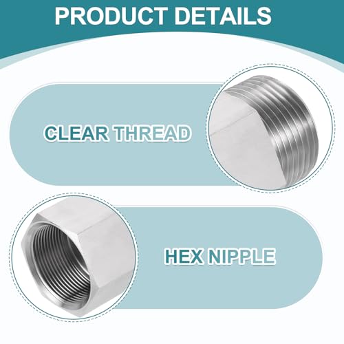 uxcell Pipe Fitting Reducing Adapter, 1" NPT Male x M33 Female 304 Stainless Steel Reducer Connector for Water Oil Air Pressure Gauge, Silver - size: 1" NPT x M33