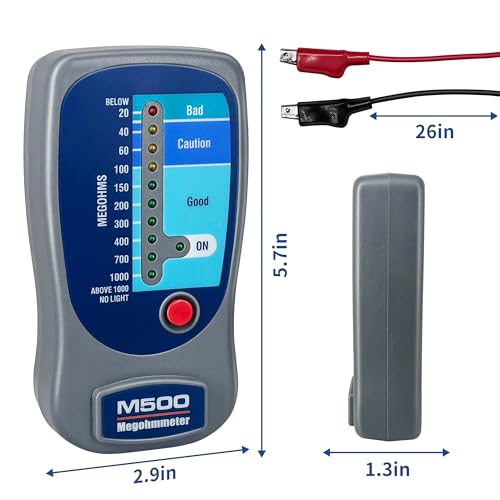 Megohmmeter Insulation Resistance Tester M500 Megohmmeter 0 to 1000MΩ