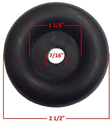(4 Pack) 2.5" Trailer Ramp Door Bumper, Compatible with Truck Cargo Hatch - Round Rubber Bump Stops