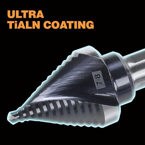 7/8" Single Size M35 Step Drill Bit Unibit for Hole Drilling - size: Single Size 7/8" (2 Flutes)