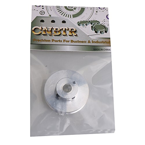 8mm Fixed Bore Single Groove Pulley Wheel Silver Aluminum Alloy 41x16x8mm for Motor Shaft 3-5mm PU Round Belts - size: 41*8mm