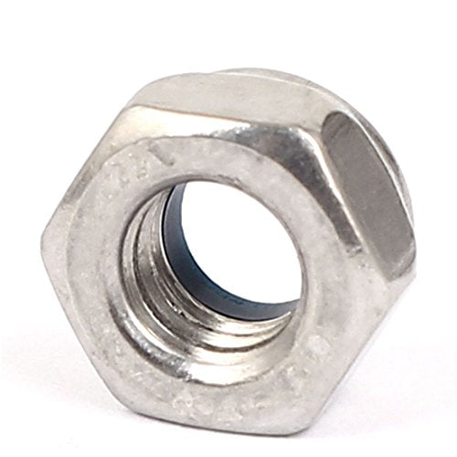 uxcell M6 316 Stainless Steel Self-Locking Nylon Insert Hex Lock Nuts 50pcs