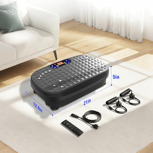 AXV Vibration Plate Exercise Machine Fitness Platform Body Vibrating Board - color: BASIC.BLUE