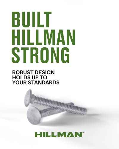Hillman Galvanized Carriage Bolt 1/2” x 1-1/2”, 50 Count, Blunt Point, Alloy Steel, Self-Locking Round Head Fasteners, Wood and Metal, No Washer Needed, Rust-Resistant (812605) - size: 50-Pack, style: 1/2 x 1-1/2"