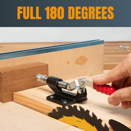 POWERTEC 4PK Push Pull Toggle Clamp, 500lbs Holding Capacity, 305CM Quick Release Push Pull lever Clamp, Stroke Clamp for Welding, Woodworking Jigs and Fixtures, Pocket Hole Jigs, CNC (20318-P4) - size: 305CM, 4PK