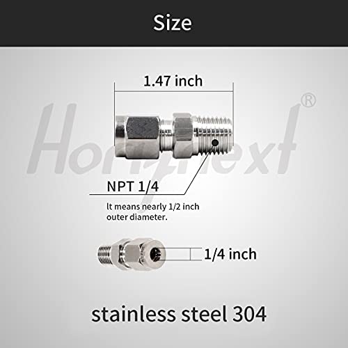 1/4 Compression Fitting, Stainless Steel 304 Tube Fittings,1 Pc - size: NPT 1/4-1/4" O.D. 1 pc