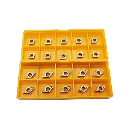 CCMT21.51 CCMT060204 DCMT21.51 DCMT070204 Carbide Turning Inserts,CCMT Insert DCMT Insert Mutilayer Coated Lathe Replacement Inserts for Lathe Turning Tool Holder Boring Bar,20 Pieces - style: 20pcs CCMT21.51+DCMT21.51