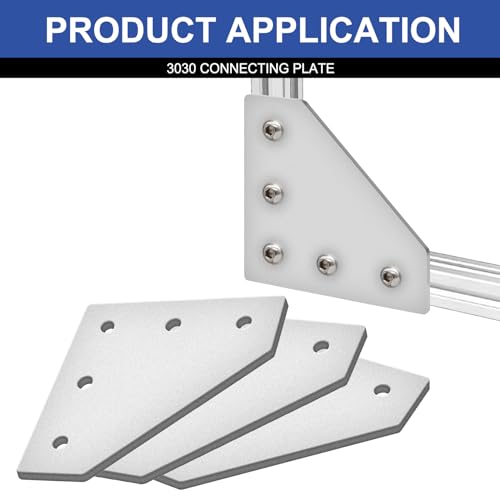12pcs 3030 Extrusion Joint Plate Connector Corner L Bracket Silver - color: Silver, size: 30L